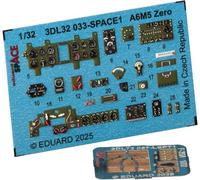 Eduard 1/32 Space Mitsubishi Zero 52 Tipo Interno 3D Decal w/Etching Parts Set (per Tamiya) Decalcomania per Plastica Modello EDU3DL32033 (aeroplano)
