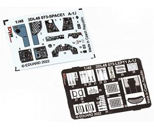 Eduard 1/48 Spazio Douglas A-1J Skyraider Interior 3D Decalcomania Incisione Parti Set (per Tamiya) Modello di Plastica Decalcomania EDU3DL48073