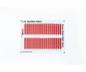 Eduard Accessories 3DL32005 - 1:3 2 Remove Before Flight (Nero) Spazio - Nuovo