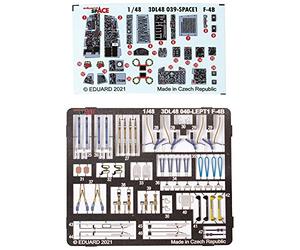 Eduard o 1/48 Space McDonnell Aircraft F-4B Phantom 2 Interni Decalcomanie 3D Incise Parti Set (Tamiya) Modello di Plastica Decalcomania EDU3DL48040