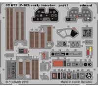 Eduard P-40N WARHAWK Interno Cockpit Kit Parti Fotoincise 1:32 Per Hasegawa