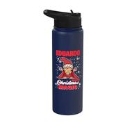 Eduardo rende il nome magico natalizio Eduardo gnomo Stainless Steel Insulated Water Bottle