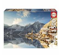 Educa - 1500 Piece Jigsaw Puzzle for Adults Winter at Hallstatt. Includes Glue