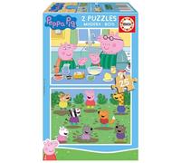 Educa 2x25 Pezzi Peppa Pig Puzzle In Legno