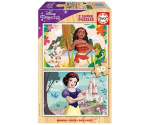 Educa 2x50 Pezzi Disney Princess Vaiana + Snow White Puzzle