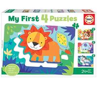 Educa - Baby Puzzle Animali della Giungla | 5 Primi Puzzle Progressivi da 3 a 5 Pezzi | Pezzi Grandi | Dai 24 Mesi (18897)