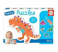 Educa - Baby Puzzle Dinosauri | 5in1 Baby Puzzle 3/4/5 pezzi | Dinosauri, Primo Puzzle Bambini | dai 2 anni (18873)