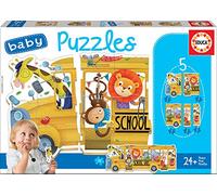 Educa - Baby Puzzles. Il Bus degli Animali. Puzzle Composto di 5 Mini Puzzle progressivi. A Partire di 24 Mesi. (17575)