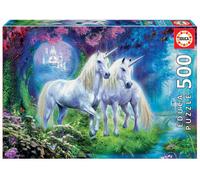 Educa Borras 17648 76564 500 piece Unicorns in the Forest jigsaw puzzle, Multi