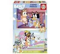 Educa Borras Educa 19407, Bluey Super, 2 x 25 Pieces Wooden Set 3 Years, Childre