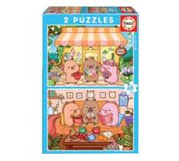 Educa Capybaras Capyfun Puzzle 2x48 Pezzi