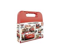 Educa - Cars Puzzle progressivi | Insieme di 4 puzzle progressivi per bambini di 12,16,20 e 25 pezzi presentati in una valigetta; Per i bambini da osare con livelli diversi. Misure: 16x16cm (19677)