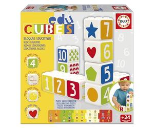 Educa - Educubes Baby II Blocchi Educativi | 10 Cubi Illustrati con Oggetti, Emozioni, Forme e Numeri | Regalo per Bambini di 2 Anni (20413)