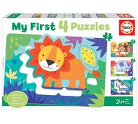 Educa First Animales de la Selva. Puzzles Progresivos Infantiles. 5, 6, 7 y 8 pi