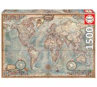 Educa - Puzzle Mappa politica mondiale - 1500 Pezzi