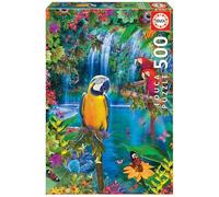 Educa - Puzzle Paradiso dei pappagalli tropicali - 500 Pezzi