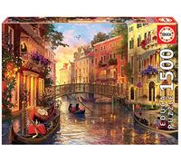 Educa - Genuine Puzzlesd. Tramonto a Venezia. Puzzle per adulti. 1500 Pezzi. Misura: 85 x 60 cm. Include colla fix puzzle. Da 14 anni (17124)