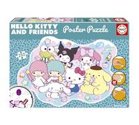 Educa - Hello Kitty & Friends | Grande poster puzzle per bambini da 250 pezzi: 100 x 70 cm | Età 8-10 anni e oltre (20506)
