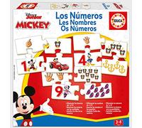 Educa - I numeri con Mickey, con questo set di pizzi, i più piccoli potranno familiarizzare con i numeri da 1 a 10 e relazionare i numeri con le quantità, A partire da 3 anni (19327)