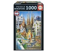 Educa - Il puzzle per adulti da 1000 pezzi più piccolo al mondo | Gaudi, miniatura del collage. Include colla Fix Puzzle. Misure: 30 x 46 cm. Dai 14 anni (20376)