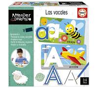 Educa - Imparare è divertente: Le Vocali Impara a iniziare nella Conoscenza delle Vocali e Pratica il Tratto con Pizzabili Inclusi Gioco Educativo per bambini. A partire da 3 anni (19716)
