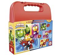 Educa - Iron Man | Set di 4 puzzle progressivi per bambini da 6 a 16 pezzi | Consigliato per bambini dai 3 ai 5 anni (20344)