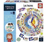 Educa - Learning is Fun - The Hours, Gioco educativo per Bambini dai 5 Anni Che impareranno a Leggere l'ora, Manipolare Gli Aghi e Mettere in Pratica I Concetti del Tempo (19601).