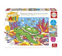 Educa - Magic Art Number Number Animali marini | Numero magico di arte | Artigianato per bambini | Consigliato per ragazzi e ragazze dai 9 10 11 anni (20407)