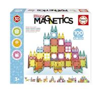 Educa - Magnetics 100 pezzi blocchi magnetici 3D per bambini | Gioco educativo di costruzione con forme geometriche e colori | +3 anni (20878)