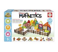 Educa - Magnetics Parck Zoo | Juego educativo de construcción 3D magnético con 50 piezas para niños. Incluye 4 animales y 8 tarjetas. Construye figuras geométricas. A partir de 3 años (20270)
