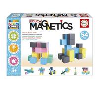 Educa - Magnetics Stem Cubes 54 pezzi | Set educativo con blocchi magnetici 3D | Architettura e geometria | Magneti per bambini a partire da 3 4 5 anni (20732)