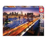 Educa - Manhattan al tramonto - Puzzle da 3000 pezzi - Colla inclusa - L'immagine completata misura 47,25"""" x 33,5"""" - Et 14+ (18508)