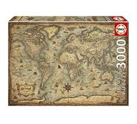 Educa - Puzzle Mappa del mondo - 3000 Pezzi