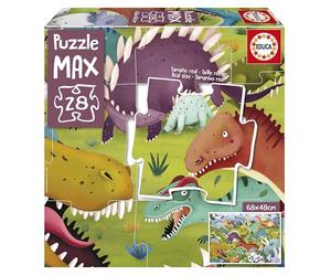 Educa - Max Infantil Puzzle con un'immagine impressionante di dinosauri. 28 grandi pezzi, facili da gestire e adattarsi. Ideale per salire sul pavimento (19954)