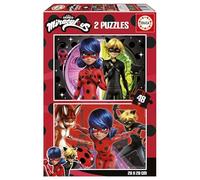 Educa - Miraculous Ladybug | Set 2 puzzle per bambini da 48 pezzi | Miraculous le storie di Ladybug | Misura: 28 x 20 cm | Da 4 anni (19968)
