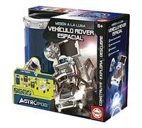 Educa - Missione sulla luna; Veicolo Rover Spaziale, Montare il proprio veicolo Rover spaziale motorizzato da 23 pezzi, alimentarlo a batteria o con il suo autentico pannello solare, a partire da 6