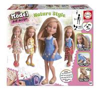 Educa - My Model Doll Design Nature Style | Kit di Design alla Moda per Bambola Articolata | CREA i tuoi Vestiti e Acconciature | Artigianato per bambini a Partire 6 7 8 anni (20649)