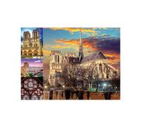 Educa - Notre Dame Collage - Puzzle da 1000 pezzi - Colla inclusa - L'immagine completata misura 26,8"""" x 18,9"""" - Et 14+ (18456)
