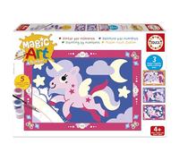 Educa - Numeri di unicorno Magic Art | Numero magico di arte | Artigianato per bambini | Consigliato per ragazzi e ragazze dai 4 5 ai 6 anni (20288)