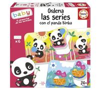 Educa, Ordina Le Serie con Il Panda Bimba, Gioco educativo per Bambini con 6 Chip e inseribili per stimolare Le capacità motorie, ragionamento Logico e Sviluppo cognitivo