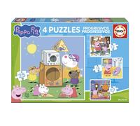 Educa - Peppa Pig Progressive Puzzles 4 Puzzles 12+16+20+25 Pieces Ages 3+ (