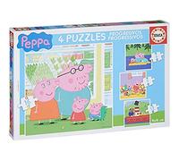 Educa - Peppa Pig - Progressivi Puzzle: 6-9 - 12-16 Pezzi (15918)
