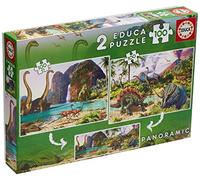 Puzzle Educa Dino World Collection 2x 100 pezzi per bambini da 8 anni in su