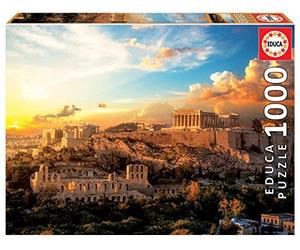 Educa - Puzzle 1000 pezzi Acrópolis, Atene | Puzzle città storiche | Misura 68x48 cm | Include colla Fix | Per adulti 14+ (18489)
