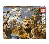 Educa Borrás Puzzle Animali selvaggi 1000 pezzi – 68 x 48 cm – con colla Fix – 14+