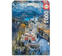 Educa - Puzzle 1000 pezzi Castello di Neuschwanstein | Puzzle castelli e città | Misura 48x68 cm | Per adulti 14+ (19261)