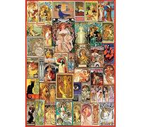 Educa - Collage Art Nouveau | Puzzle di 1000 pezzi per adulti. Misura montata: 48 x 68 cm. Include la colla per puzzle. Da 14 anni (19258)