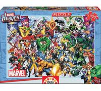 Educa - Puzzle 1000 pezzi Eroi Marvel | Puzzle Fumetti e Supereroi | Misura 68x48 cm | Include colla | Adulti e Bambini Da 14 Anni e Più (15193)