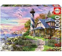 Educa - Puzzle 1000 pezzi Faro Rockbay | Puzzle paesaggi marini | Misura 68x48 cm | Include colla Fix | Per adulti 14+ (17740)
