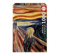 Educa - Puzzle 1000 pezzi L'Urlo, Edvard Munch | Puzzle arte classica | Misura 48x68 cm | Include colla Fix | Per adulti 14+ (20308)